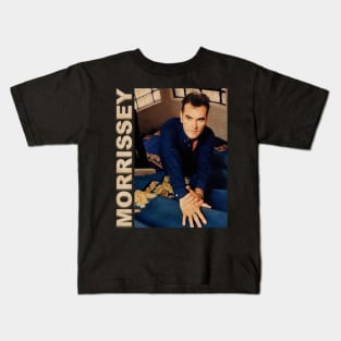 Poster of Morrissey on a stairs Kids T-Shirt